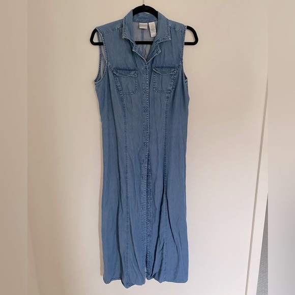 Denim Look Long Dress - Picture 1 of 3
